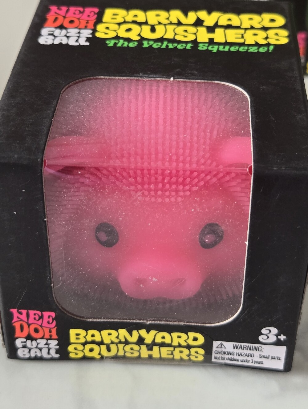 RARE NeeDoh Barnyard Fuzz Ball Squishers Lot - Blue Goat Green Cow Pink Pig - Picture 8 of 8